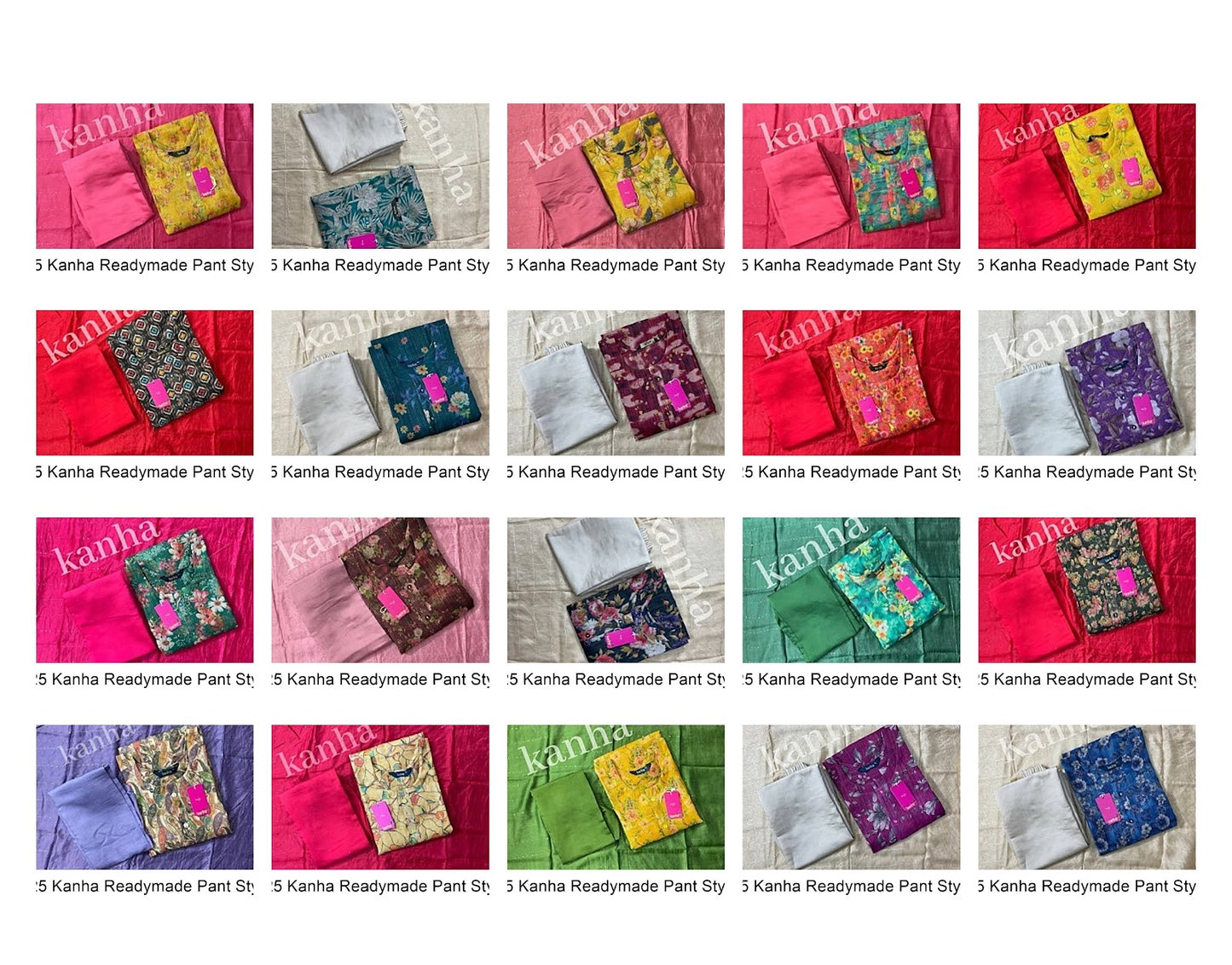 Noor 090125 Kanha Tissue Readymade Pant Style Suits Wholesaler