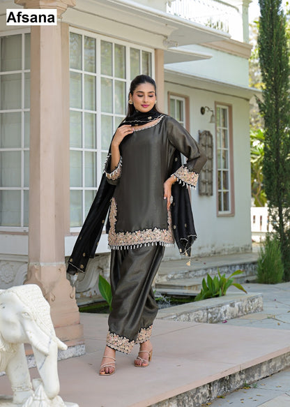 Noor 2 Afsana Tissue Pakistani Readymade Suits Supplier