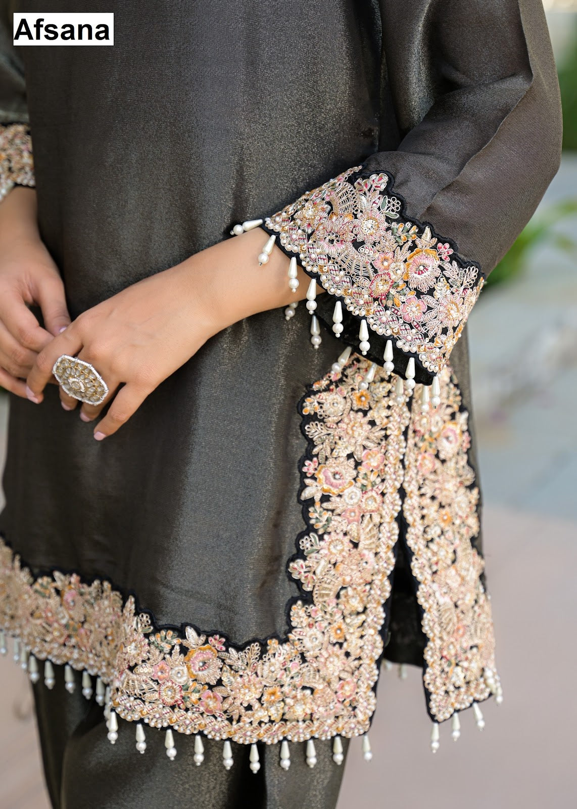 Noor 2 Afsana Tissue Pakistani Readymade Suits Supplier