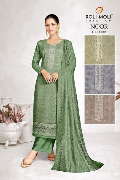 Noor 5 Roli Moli Pashmina Suits Supplier