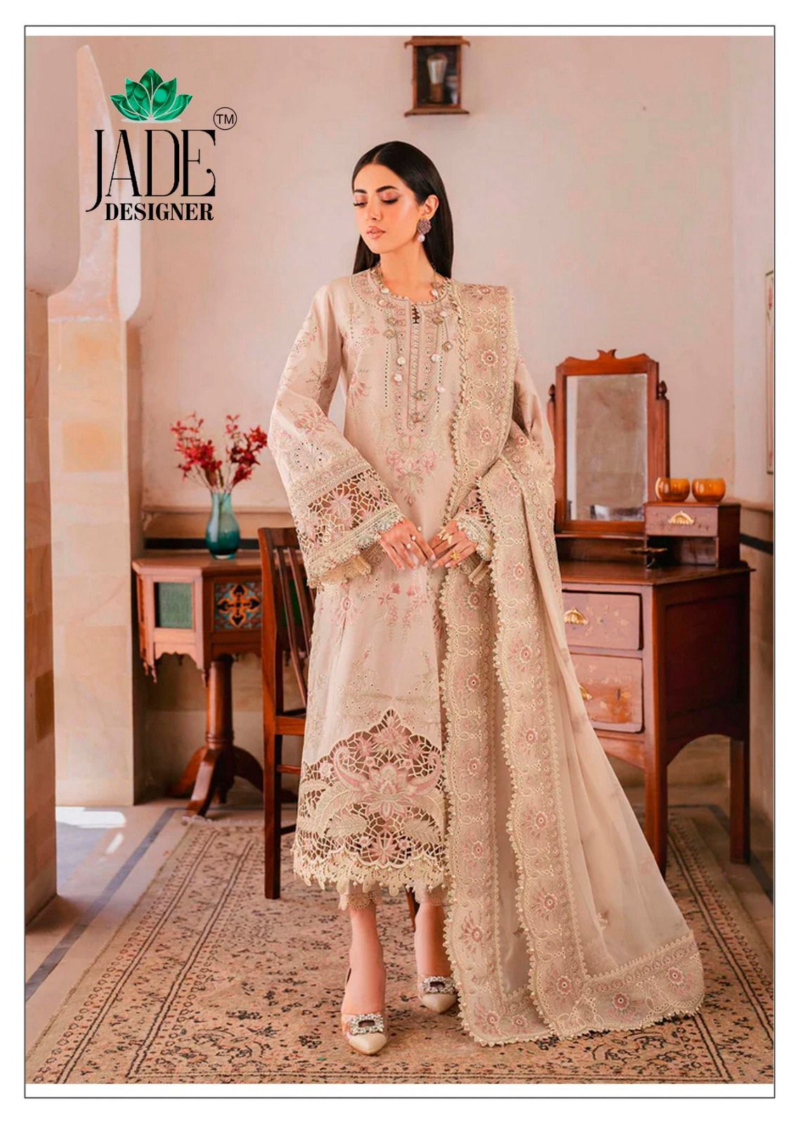 Noor Ahmed Vol 2 Exculsive Heavy Lawn Series Jade Designer Cotton Karachi Salwar Suits Exporter Ahmedabad