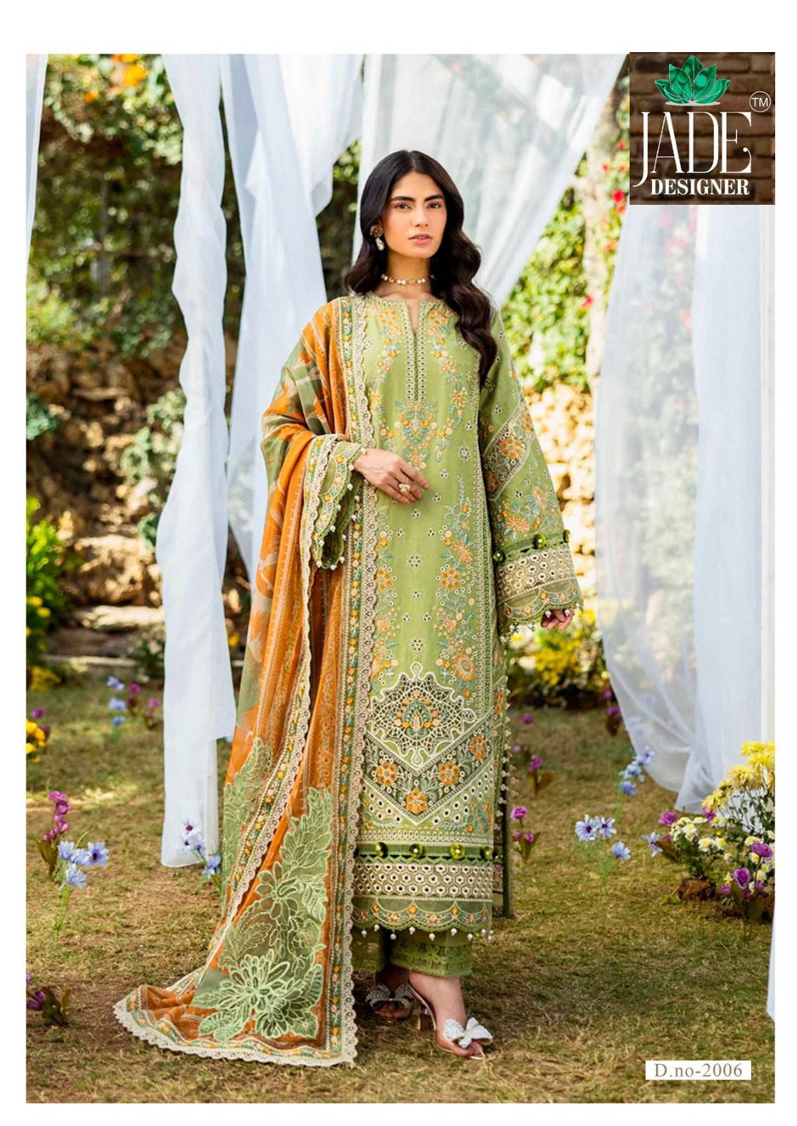 Noor Ahmed Vol 2 Exculsive Heavy Lawn Series Jade Designer Cotton Karachi Salwar Suits Exporter Ahmedabad