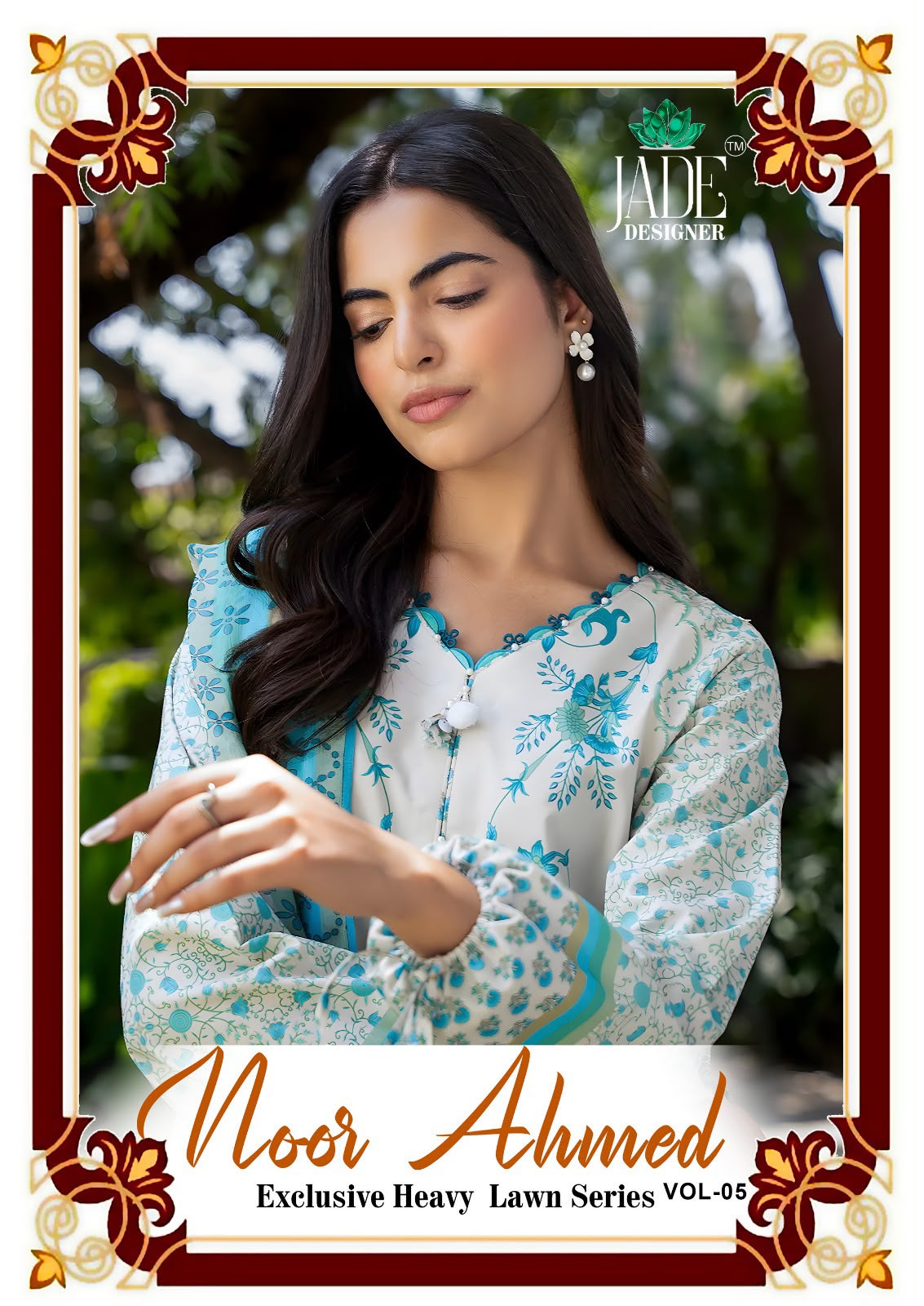 Noor Ahmed Vol 5 Jade Designer Lawn Cotton Karachi Salwar Suits Manufacturer