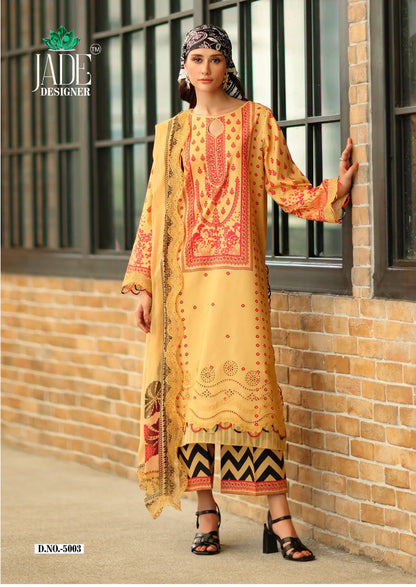 Noor Ahmed Vol 5 Jade Designer Lawn Cotton Karachi Salwar Suits Manufacturer