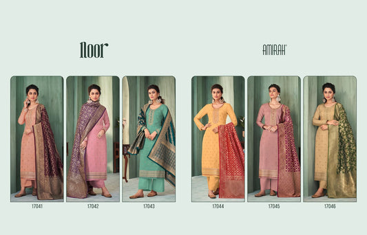 Noor Amirah Chinon Silk Pant Style Suits Manufacturer Gujarat