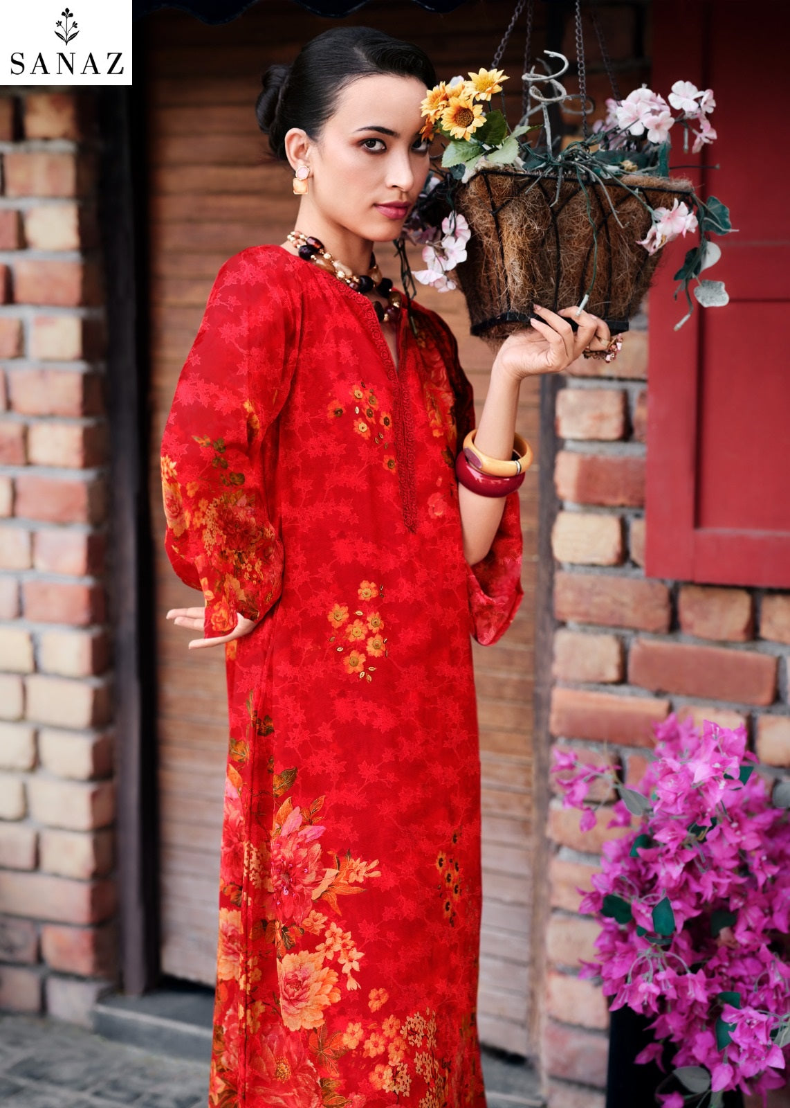 Noor And Zari Sanaz Viscose Crape Pant Style Suits Supplier Ahmedabad