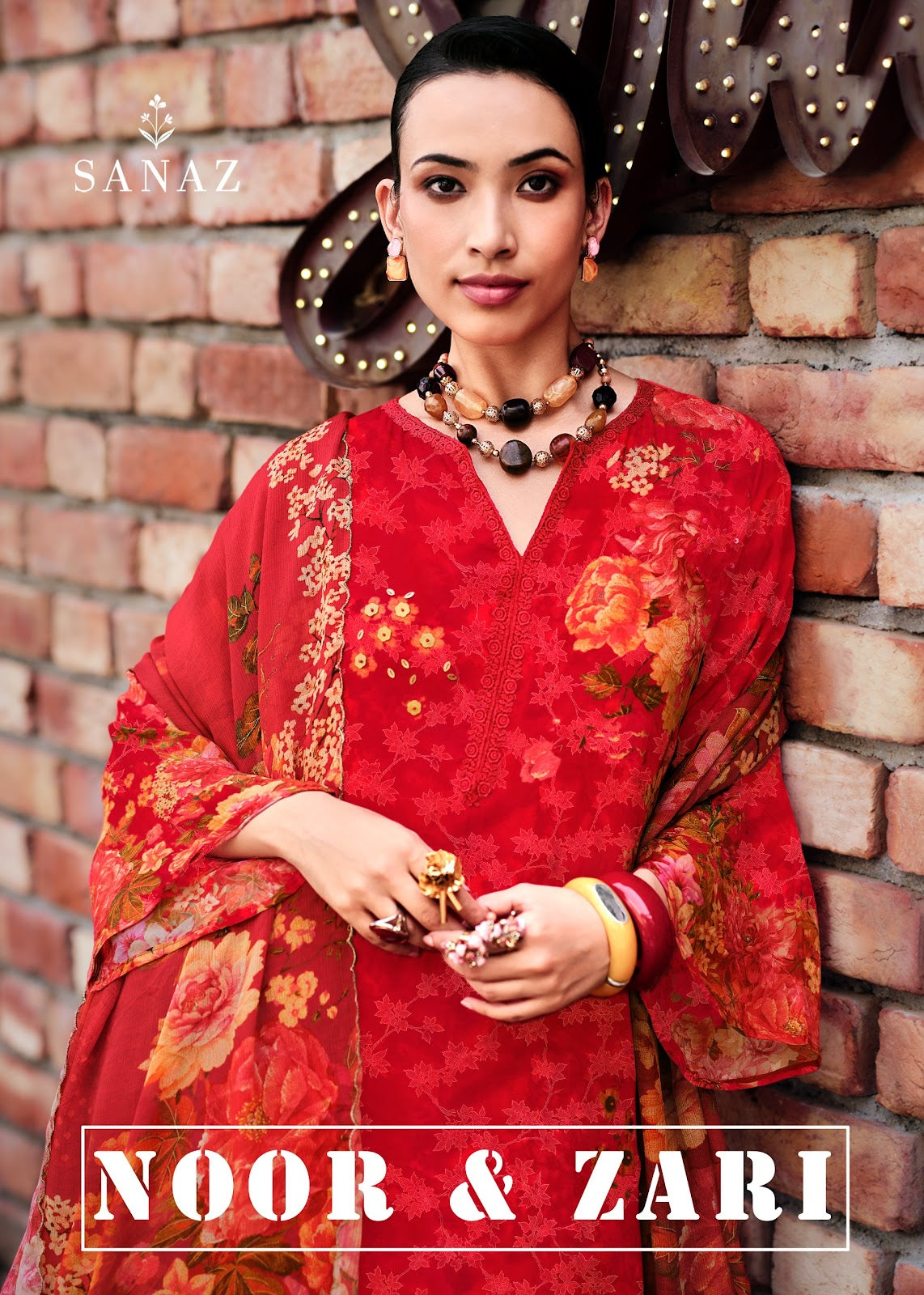 Noor And Zari Sanaz Viscose Crape Pant Style Suits Supplier Ahmedabad