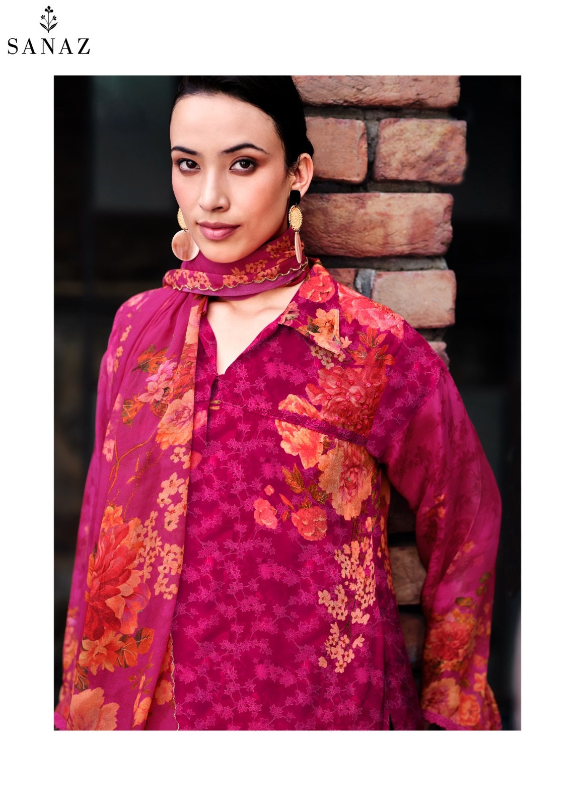 Noor And Zari Sanaz Viscose Crape Pant Style Suits Supplier Ahmedabad