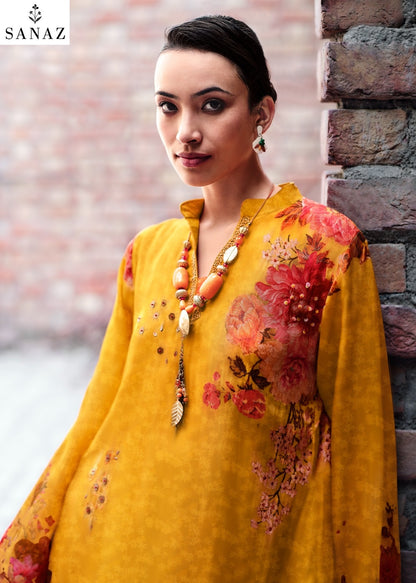 Noor And Zari Sanaz Viscose Crape Pant Style Suits Supplier Ahmedabad
