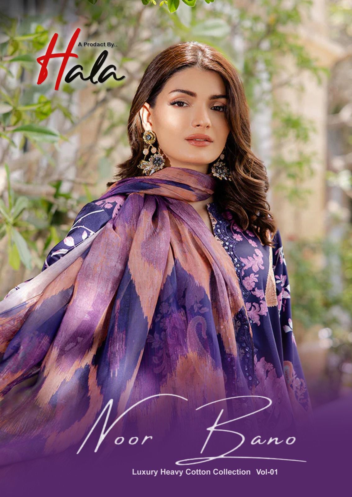 Noor Bano Vol 1 Luxury Heavy Cotton Collection Hala Karachi Salwar Suits Wholesaler India
