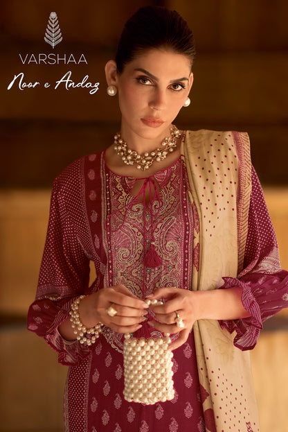 Noor E Andaz Varshaa Muslin Pakistani Salwar Suits Manufacturer Gujarat