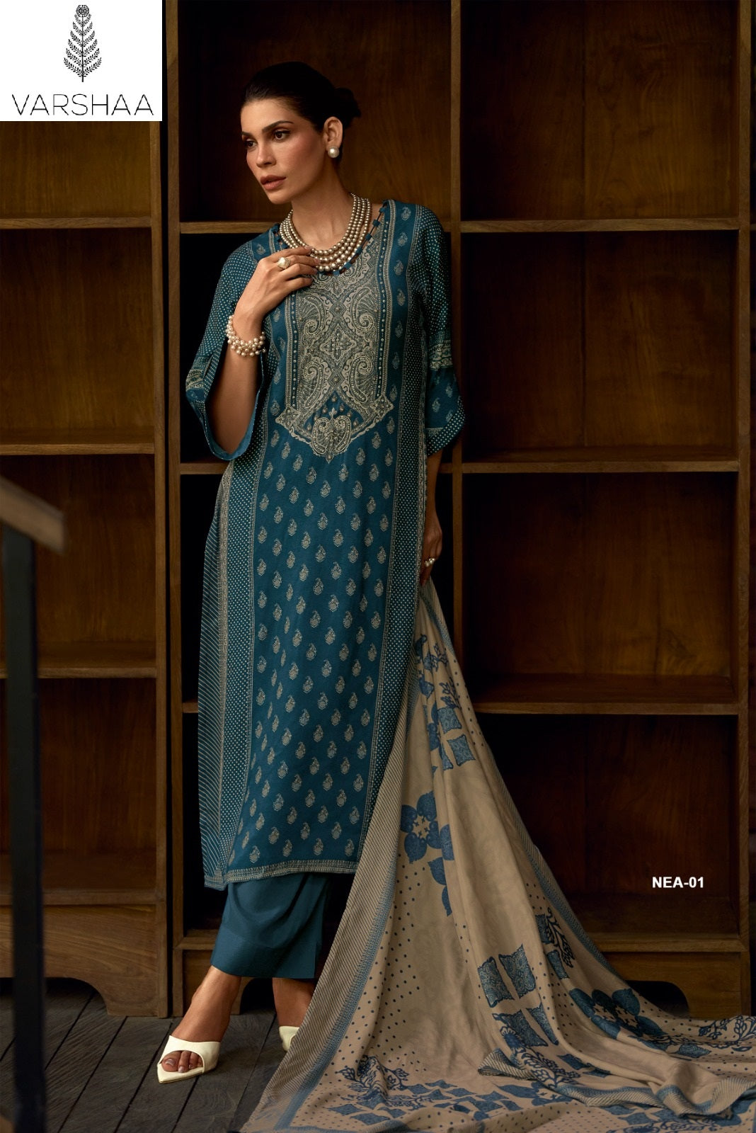 Noor E Andaz Varshaa Muslin Pakistani Salwar Suits Manufacturer Gujarat