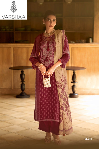 Noor E Andaz Varshaa Muslin Pakistani Salwar Suits Manufacturer Gujarat
