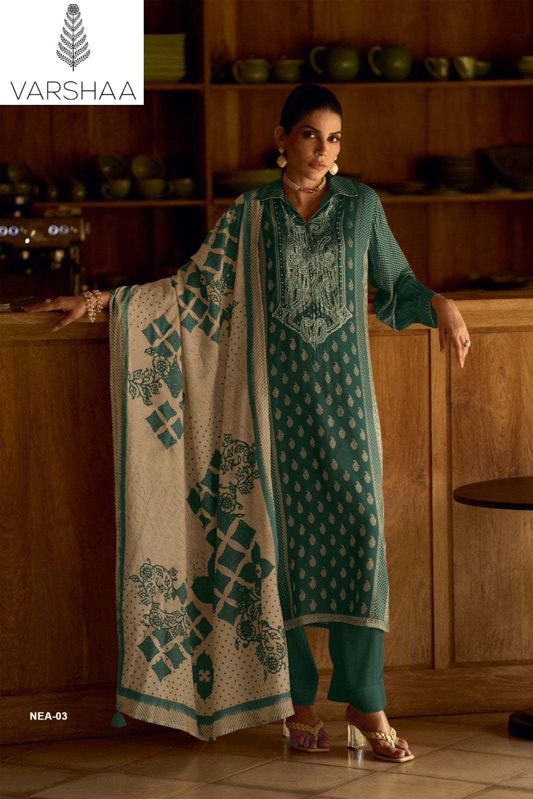 Noor E Andaz Varshaa Muslin Pakistani Salwar Suits Manufacturer Gujarat
