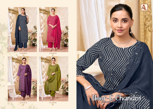 Noor E Chandni Alok Pure Zam Karachi Salwar Suits Wholesale