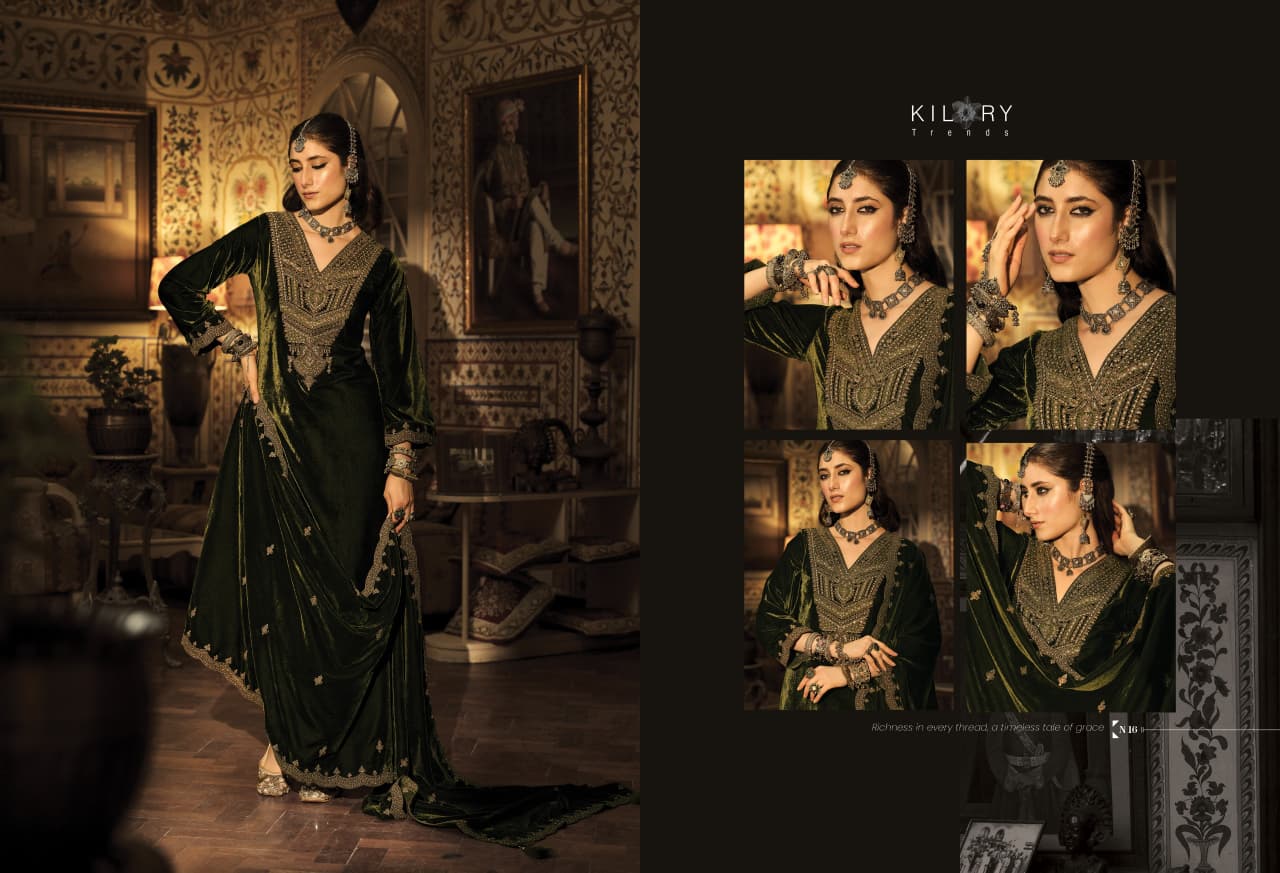 Noor E Dariya Kilory Velvet Suits Wholesale Price