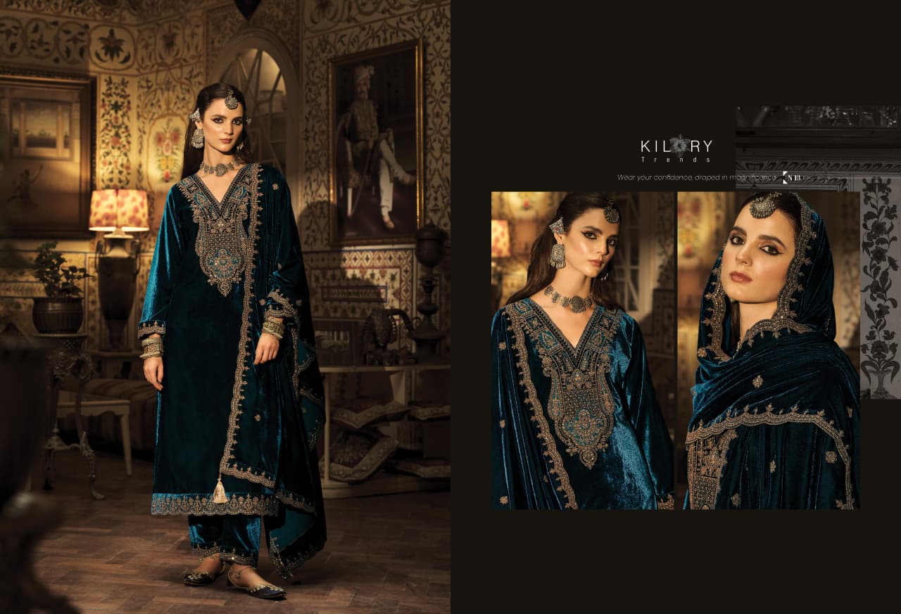 Noor E Dariya Kilory Velvet Suits Wholesale Price