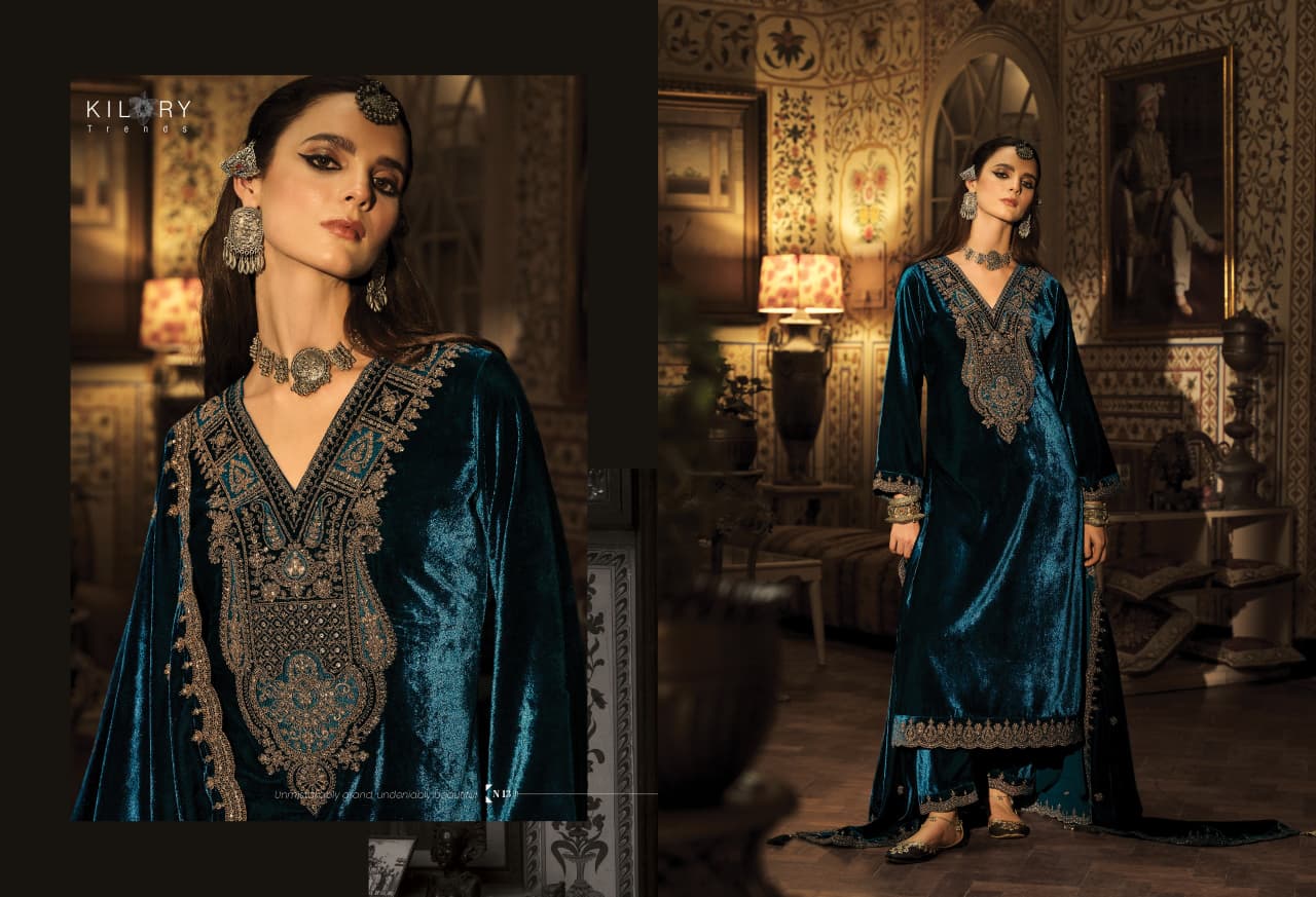 Noor E Dariya Kilory Velvet Suits Wholesale Price