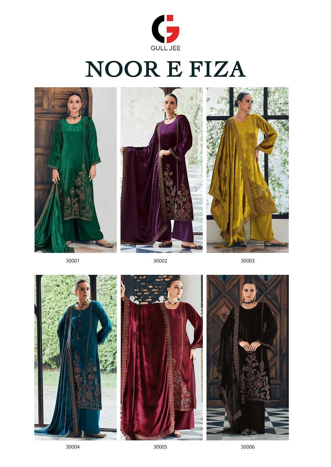 Noor E Fiza Gull Jee Viscose Velvet Suits Wholesaler
