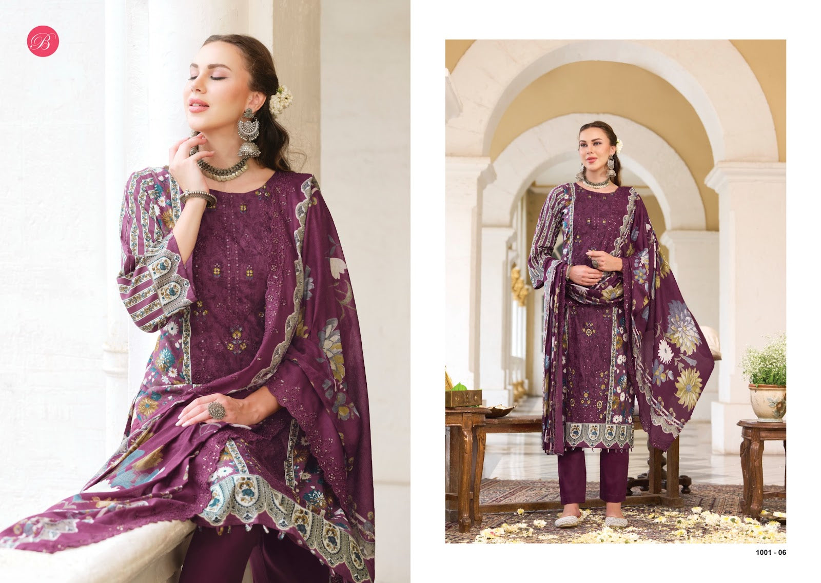 Noor E Ishq Belliza Designer Studio Pure Cotton Karachi Salwar Suits Wholesale
