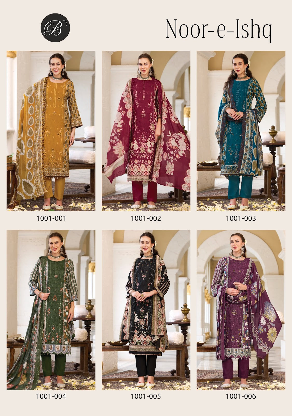 Noor E Ishq Belliza Designer Studio Pure Cotton Karachi Salwar Suits Wholesale
