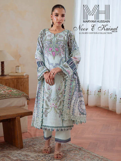 Noor E Kainat Vol 1 Luxury Cotton Collection Maryam Hussain Karachi Salwar Suits Manufacturer Gujarat