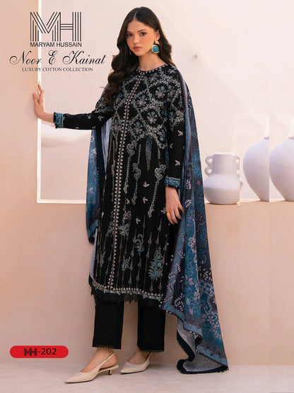 Noor E Kainat Vol 2 Luxury Cotton Collection Maryam Hussain Karachi Salwar Suits Exporter Ahmedabad
