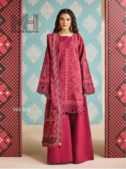 Noor E Kainat Vol 3 Maryam Hussain Mix Cotton Karachi Salwar Suits Exporter Ahmedabad