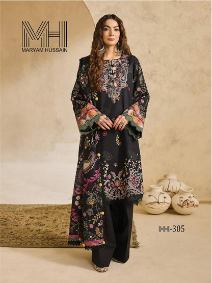 Noor E Kainat Vol 3 Maryam Hussain Mix Cotton Karachi Salwar Suits Exporter Ahmedabad