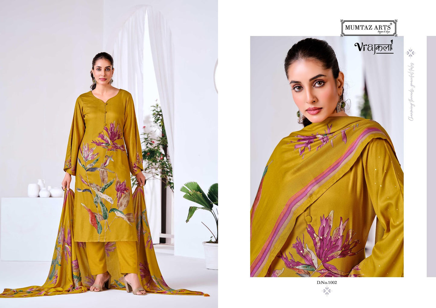 Noor E Kashmiri Mumtaz Arts Viscose Pashmina Suits Supplier
