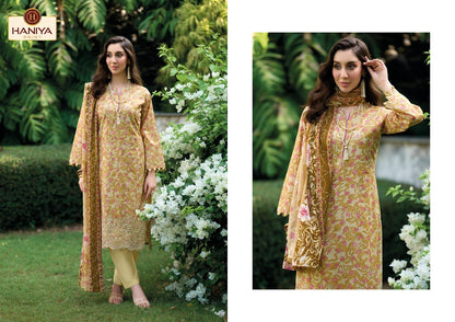 Noor E Khass Haniya Print Cotton Karachi Salwar Suits Wholesale Price