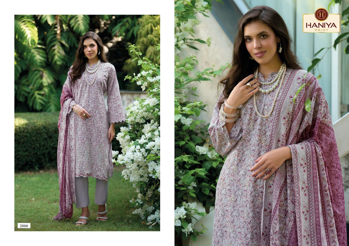 Noor E Khass Haniya Print Cotton Karachi Salwar Suits Wholesale Price