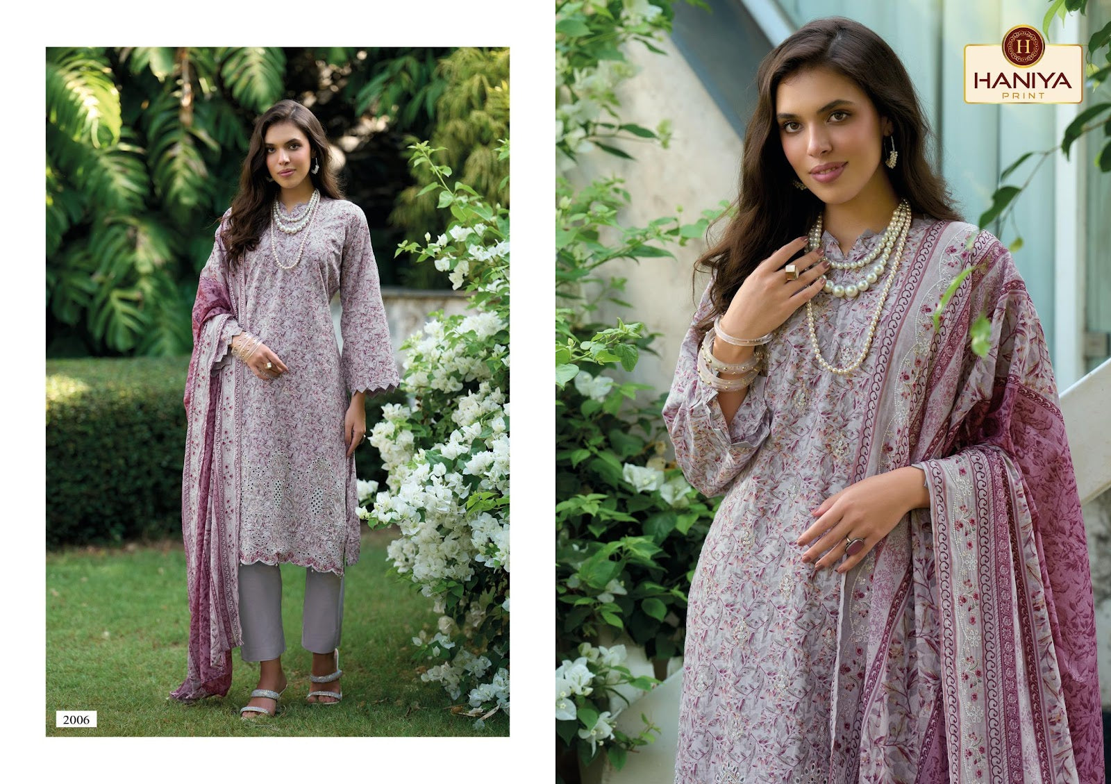 Noor E Khass Haniya Print Cotton Karachi Salwar Suits Wholesale Price