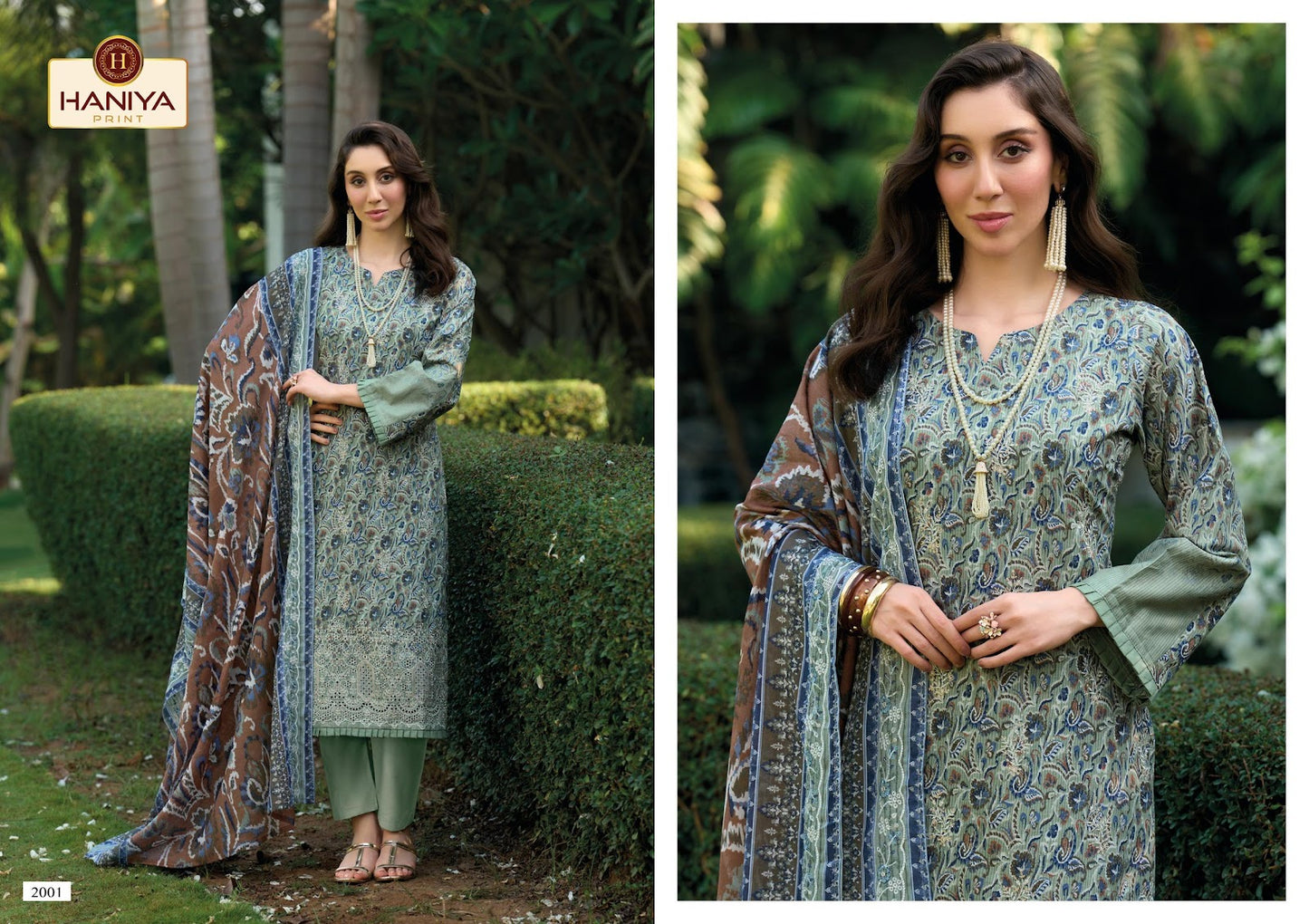 Noor E Khass Haniya Print Cotton Karachi Salwar Suits Wholesale Price