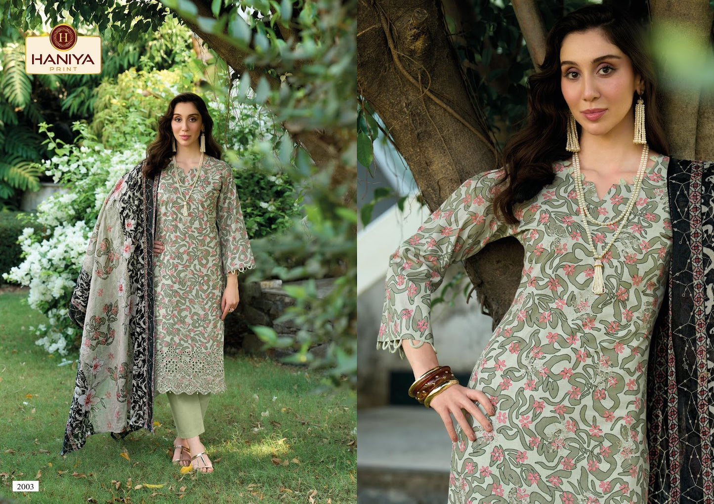 Noor E Khass Haniya Print Cotton Karachi Salwar Suits Wholesale Price