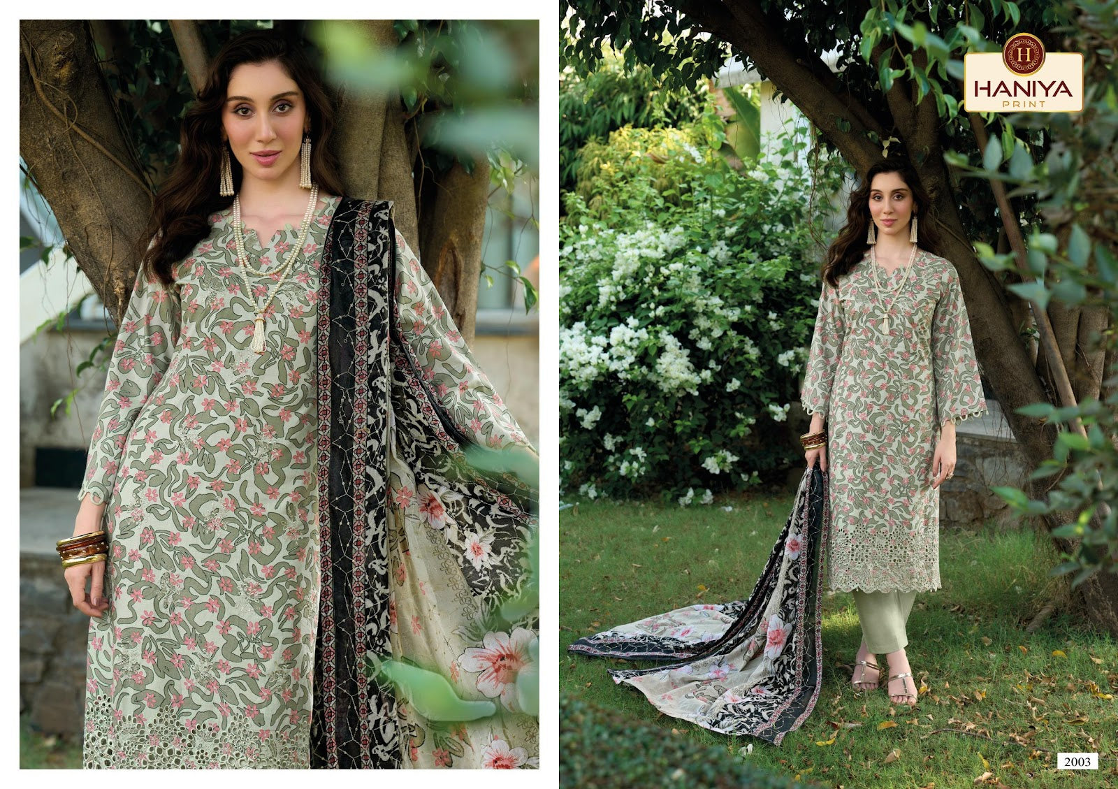 Noor E Khass Haniya Print Cotton Karachi Salwar Suits Wholesale Price