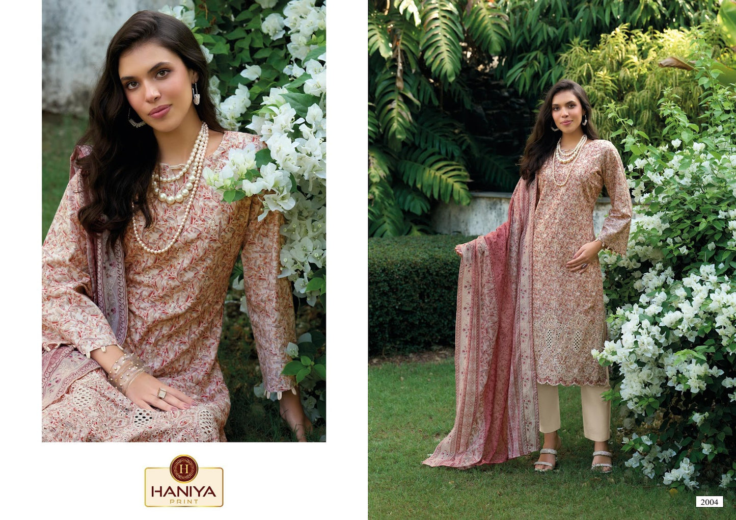 Noor E Khass Haniya Print Cotton Karachi Salwar Suits Wholesale Price
