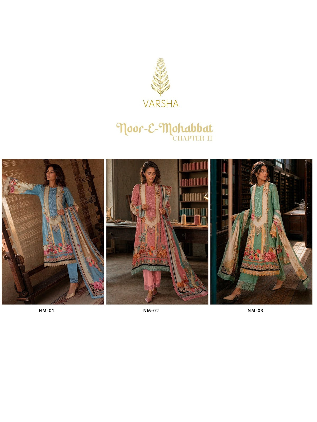 Noor E Mohabbat Chapter 2 Varshaa Viscose Muslin Pant Style Suits Wholesaler India