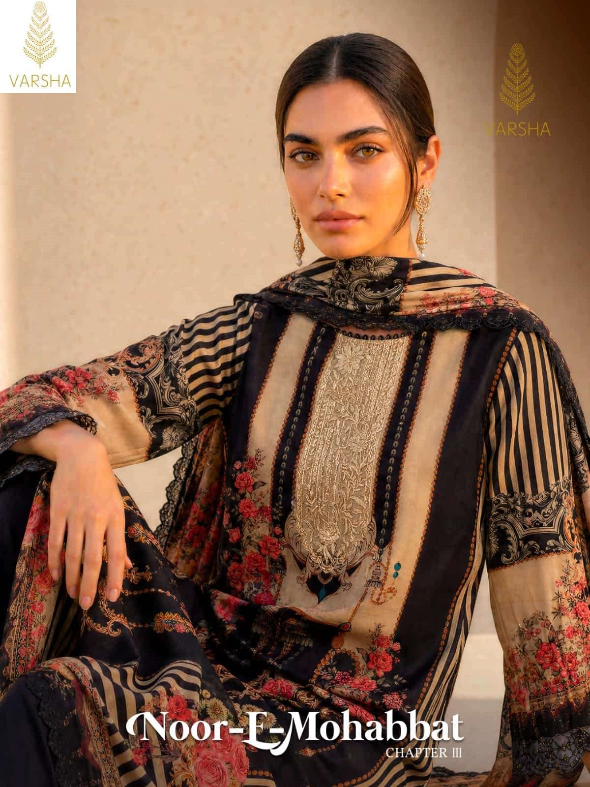 Noor E Mohabbat Chapter 3 Varshaa Viscose Muslin Pakistani Salwar Suits Exporter Gujarat