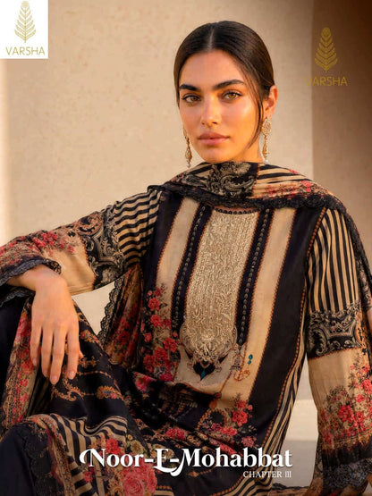 Noor E Mohabbat Chapter 3 Varshaa Viscose Muslin Pakistani Salwar Suits Exporter Gujarat