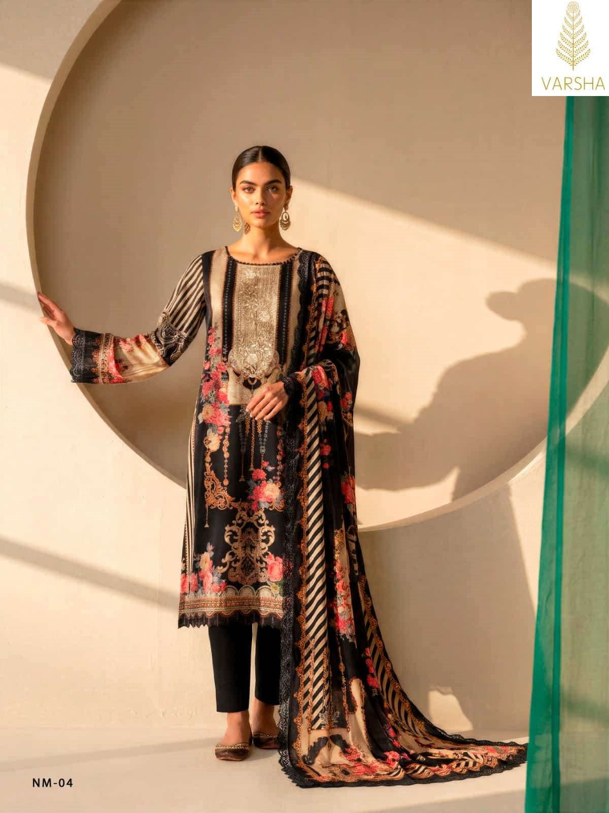 Noor E Mohabbat Chapter 3 Varshaa Viscose Muslin Pakistani Salwar Suits Exporter Gujarat
