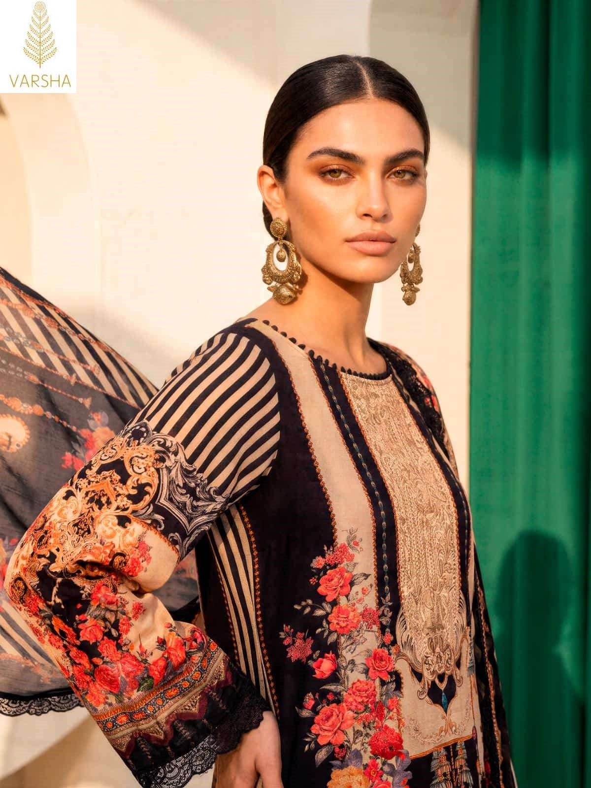 Noor E Mohabbat Chapter 3 Varshaa Viscose Muslin Pakistani Salwar Suits Exporter Gujarat