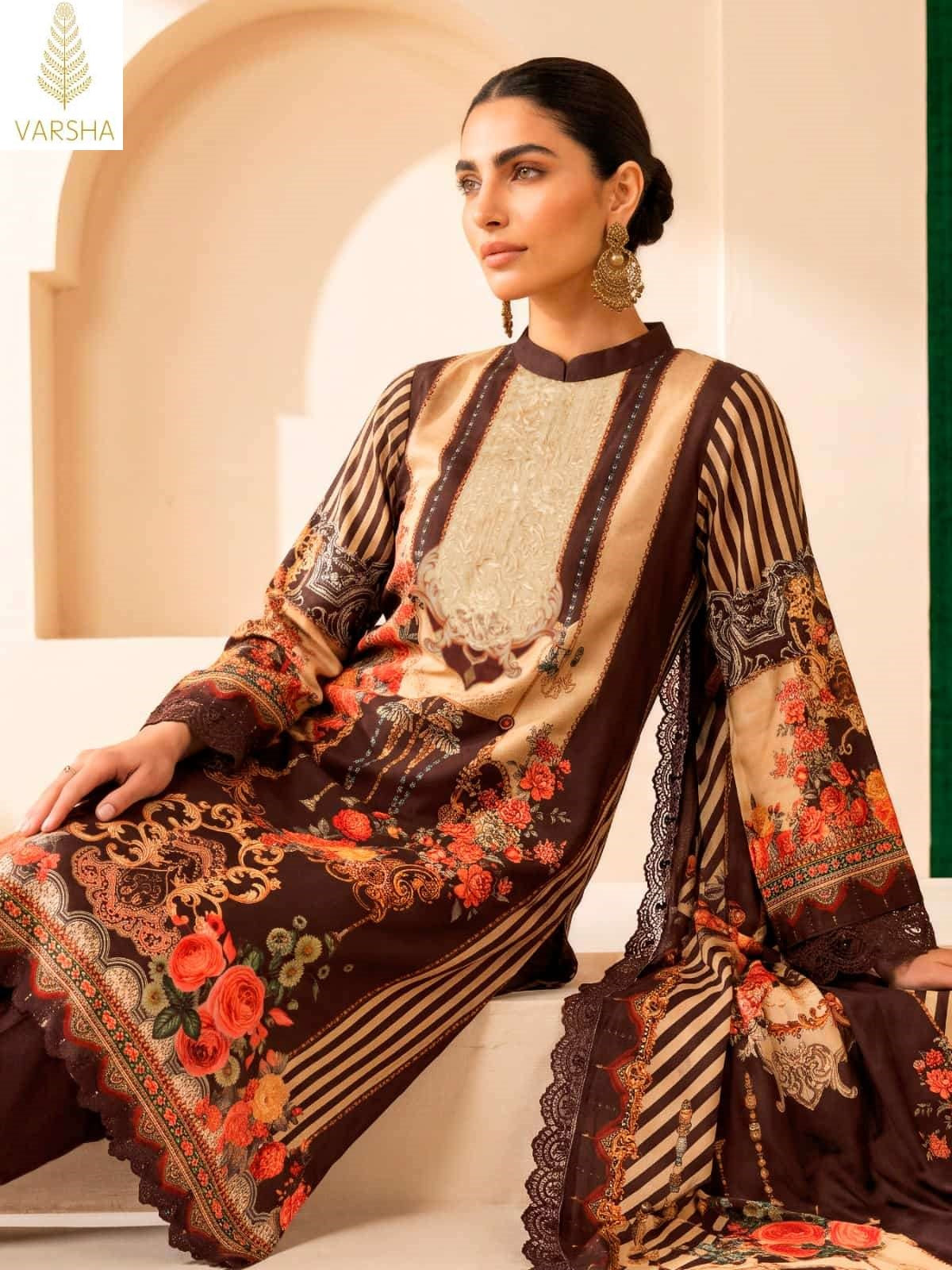 Noor E Mohabbat Chapter 3 Varshaa Viscose Muslin Pakistani Salwar Suits Exporter Gujarat