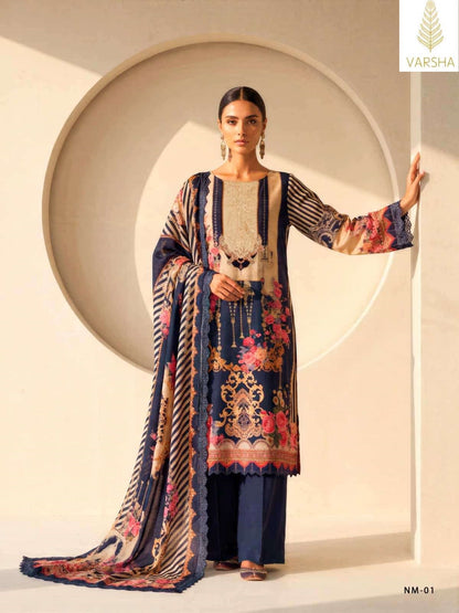 Noor E Mohabbat Chapter 3 Varshaa Viscose Muslin Pakistani Salwar Suits Exporter Gujarat