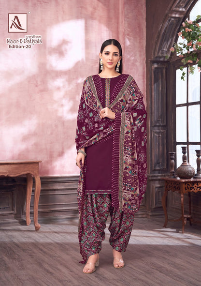 Noor E Patiyala Edition 20 Alok Zam Karachi Salwar Suits Manufacturer Ahmedabad