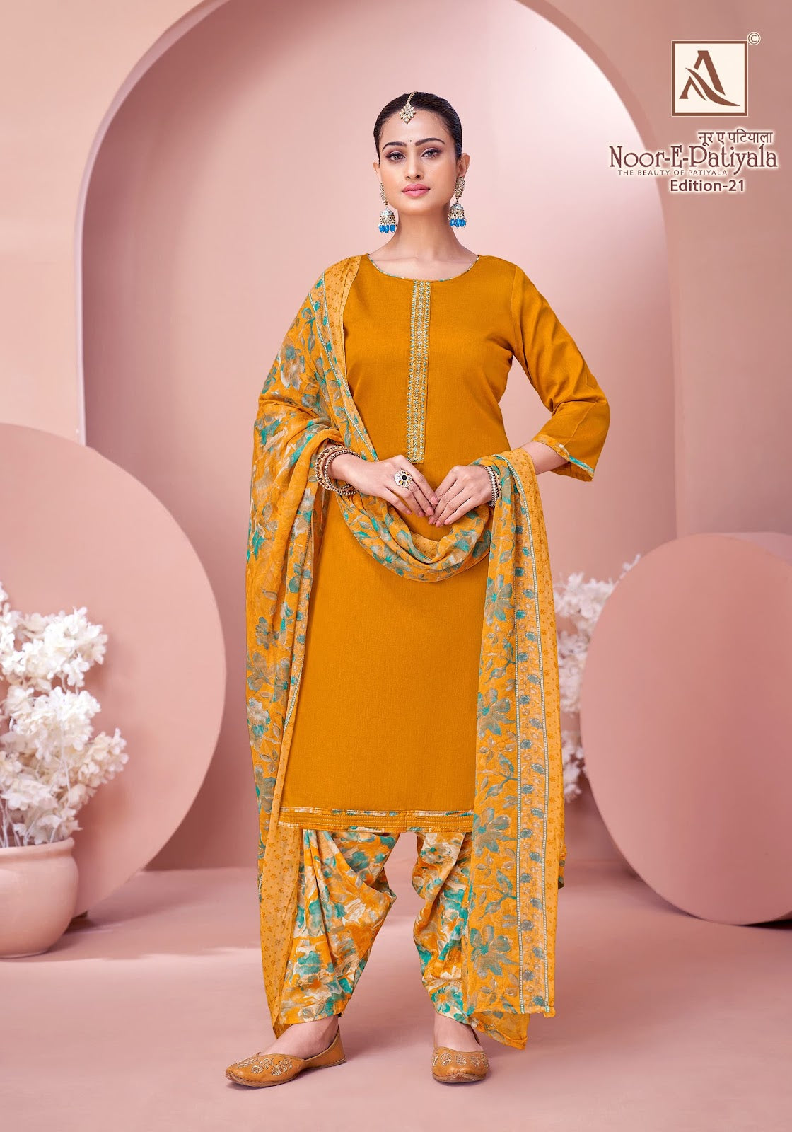 Noor E Patiyala Edition 21 Alok Zam Karachi Salwar Suits Wholesaler
