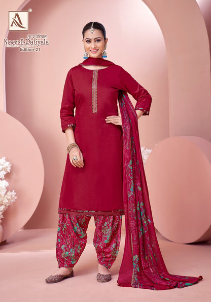 Noor E Patiyala Edition 21 Alok Zam Karachi Salwar Suits Wholesaler