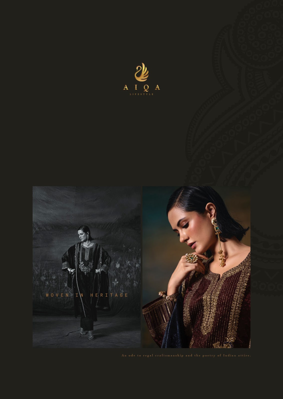 Noor E Riwaaz Aiqa Viscose Velvet Suits Supplier Gujarat