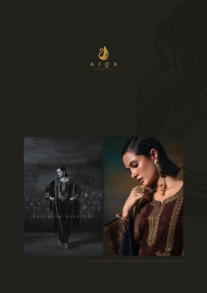 Noor E Riwaaz Aiqa Viscose Velvet Suits Supplier Gujarat