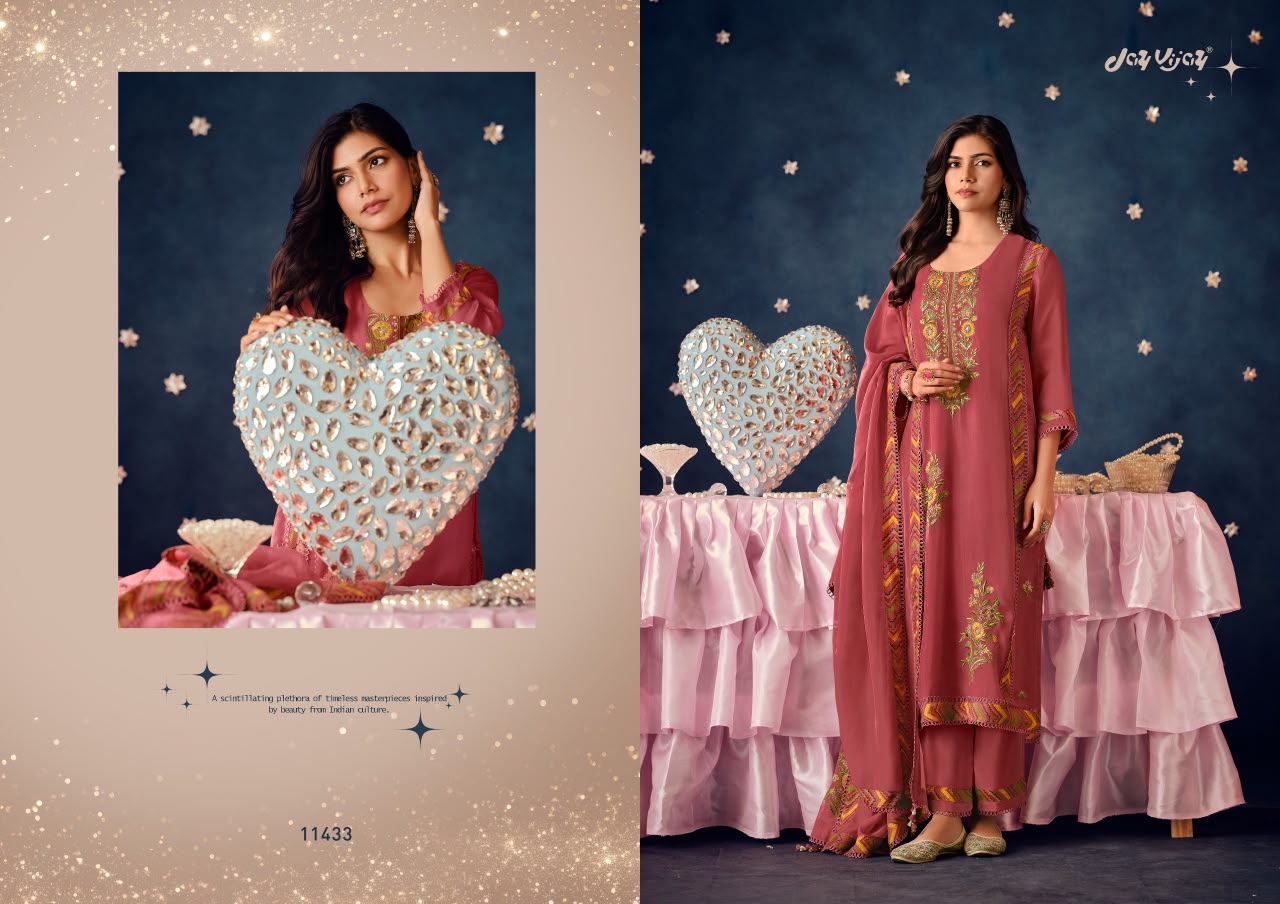 Noor E Sitara Jay Vijay Organza Pant Style Suits Exporter